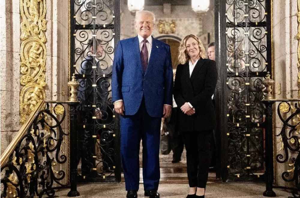 Visita primera ministra italiana Giorgia Meloni a Donald Trump en Mar-a-Lago